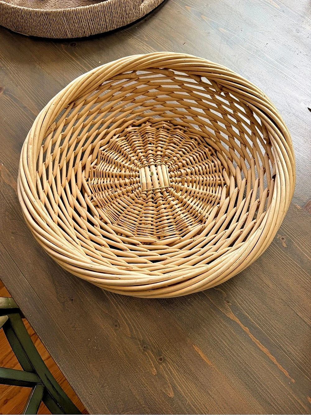 Woven Round Basket in Tan